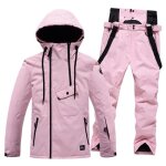 Combinaison de ski - rose - femme / homme - imperméable - coupe - vent - chaude Combinaison de ski - rose - femme / homme - imperméable - coupe - vent - chaude