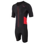 Combinaison trifonction manches courtes entirement zipp zone3 activate - black / red - 2xl