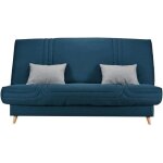 Comfort bultex clic clac 3 places - tissu bleu - made in france - l 192 x p 95 x h 101 - mona Comfort bultex clic clac 3 places - tissu bleu - made in france - l 192 x p 95 x h 101 - mona