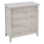 Commode 5 tiroirs charme 81cm naturel