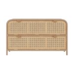 Commode en rotin et bois massif 2 portes abattantes - alata - rendez - vous dco