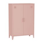 Commode / armoire en métal rose. 2 espaces de rangement. casiers Commode / armoire en métal rose. 2 espaces de rangement. casiers