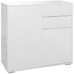 Homcom - commode - panneaux de particules - 79x36x74cm - blanc