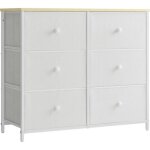 Songmics commode meuble de rangement avec 6 tiroirs en tissu meuble  tiroirs avec cadre mtallique plateau ...