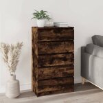 Commode chne fum 60x36x103 cm bois dingnierie