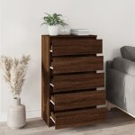 Commode chne marron 60x36x103 cm bois dingnierie