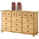 Commode colmar chiffonnier apothicaire rangement avec 12 tiroirs en pin massif finition teintée / cirée ... Commode colmar chiffonnier apothicaire rangement avec 12 tiroirs en pin massif finition teintée / cirée ...
