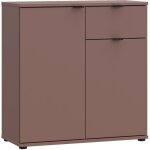 Commode - ganymede - 2 portes - 1 tiroir - terracotta - 801 x 341 x 823 cm