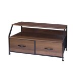 Commode � grain de bois avec 2 tiroirs meuble de rangementpour chambre salon couloirchambre denfant - ...