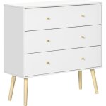 Homcom - commode - panneaux de particules - 80x30x80cm - blanc