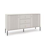 Commode - vivaldi - iseo 2d3s - cachemire / noir - 3 tiroirs - design contemporain