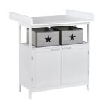 Commode � langer - roba - hamburg - 2 portes + 2 bo�tes de rangement - blanc