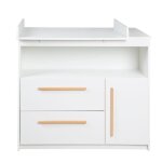 Commode  langer roba - lilo - 2 tiroirs - 1 porte - 1 compartiment - meuble  langer avec plan amovible ...