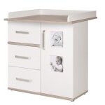 Commode à langer roba moritz - 3 tiroirs et 1 porte - blanc Commode à langer roba moritz - 3 tiroirs et 1 porte - blanc