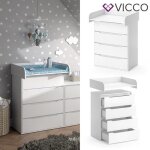 Commode  langer vicco ruben blanche table  langer avec plan tagre  langer 4 tiroirs