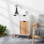 Mondeer buffet de cuisine meuble rangement cuisine bas 1 tiroir et 2 portes salle � manger / chambre ...