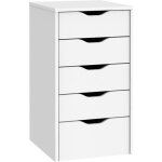 Commode meuble de rangement coloris blanc - hauteur 71 x longueur 40 x profondeur 43 cm