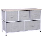 Homcom - meuble de rangement - acier - 100x30x54cm - gris