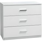Commode panarea 3 tiroirs façades laquées blanches. 41 blanc Commode panarea 3 tiroirs façades laquées blanches. 41 blanc