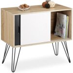 Relaxdays commode retro design en bois et métal années 60 sideboard meuble rangement scandinave hxlxp: ... Relaxdays commode retro design en bois et métal années 60 sideboard meuble rangement scandinave hxlxp: ...