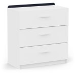 Commode - reverso - 3 tiroirs - blanc mat - 772 x 405 x 837 cm - demeyere