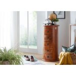 Commode ronde - bois massif dacacia laqu� (miel) - oxford 0338