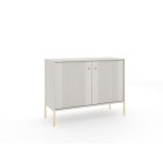 Commode - vivaldi - iseo 2d - cachemire / dore - 2 tiroirs - design contemporain - bois Commode - vivaldi - iseo 2d - cachemire / dore - 2 tiroirs - design contemporain - bois
