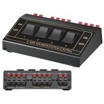 Commutateur audio - goobay - 4 voies - couleur noire - connecte plusieurs enceintes