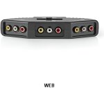 Commutateur av  3 ports 3x entre rca (rwy) - 1x sortie rca (rwy) noir