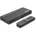 Commutateur matriciel hdmi 4k - value - 4x2 - t�l�commande ir - hdcp 2. 2 - extraction audio bidirectionnelle ...