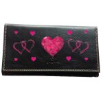 Compagnon porte chequier monnaie carte coeur rose saint valentin