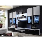 Composition de meubles tv design collection lora - price factory - blanc et noir - 6 portes - 2 tiroirs ... Composition de meubles tv design collection lora - price factory - blanc et noir - 6 portes - 2 tiroirs ...