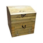 Composteur en bois 500l douglas 80 x 80 x 85 cm