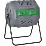 Outsunny - tonneau de compostage - plastique pp - 71x64x96cm - gris Outsunny - tonneau de compostage - plastique pp - 71x64x96cm - gris