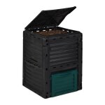 Relaxdays composteur de jardin 230l plastique activateur de compost d�chets cuisine et jardin hlp: 80x60x57 ...