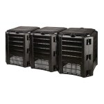 Composteur segmenté triple 1200l 3 modules noir compogreen Composteur segmenté triple 1200l 3 modules noir compogreen