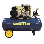 Compresseur dair � courroie goodyear 100l - 3cv - 2250w - 10 bar - d�bit 350l / min