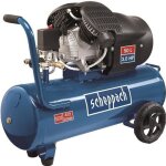 Compresseur dair horizontal  double cylindres scheppach hc53dc - 50l - 2200 w - 10 bars - 3 cv
