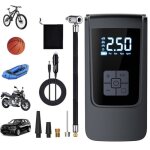 Compresseur dairmini pompe de pneu portable �cran lcd et lampe led avec 4 modes gonfleur electrique pour ...