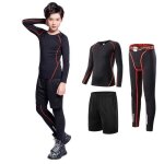 Compression ensemble collant de vetements pour enfant garon - fille - - - 3 pice sports stretch schage ...