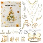 Compte à rebours du calendrier de noël pour femmes adultes et adolescentes bracelet collier boucle doreille ... Compte à rebours du calendrier de noël pour femmes adultes et adolescentes bracelet collier boucle doreille ...