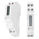 Compteur lectrique monophas din - rail led digital 220v - surenhap - 32a - 800w