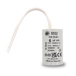 Condensateur cylindrique 6 uf  connecteurs pour moteur de volet roulant bubendorff - fond plat - 450 ...