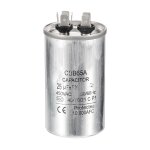 Condensateur vocoste cbb65 25uf 450v ac broches 4 + 2 50 - 60hz polypropylne mtallis aluminium dmarrage ...