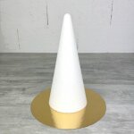 Cone en polystyrne plein hauteur 28 cm diamtre de base 12 cm prsentoir  macarons choux plateau dor ...