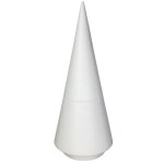 C�ne en polystyr�ne - lealoo - 64 cm - support pour pi�ces mont�es - base de 20 cm - blanc