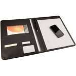 Confrencier a4 - non spcifi - simili cuir - 3 poches - noir - mixte