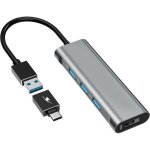 Connecteur hub mini l�ger - bluestork - 3 ports usb - a 2. 0 + 1 port hdmi fourni avec un adaptateur ...