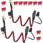 Connecteur sae au fil de harnais terminal � joint torique - folaya - 2pcs - blanc - dc 12 - 24v - batterie ...