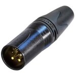 Connecteur xlr m�le droit - neutrik - nc10mxx - 14 - b - 10 p�les - noir - d�charge de traction am�lior�e ...